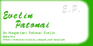 evelin patonai business card